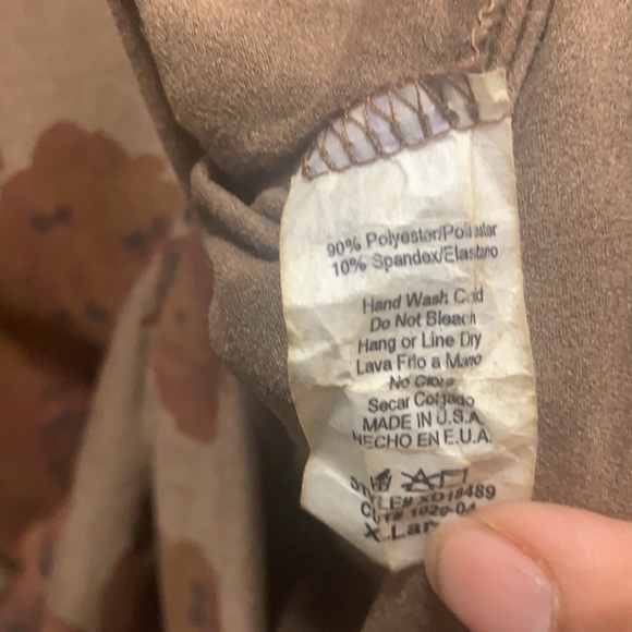 Unworn Suede-Like Floral Dress Size XL - Picture 5 of 8